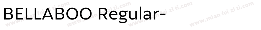 BELLABOO Regular字体转换
